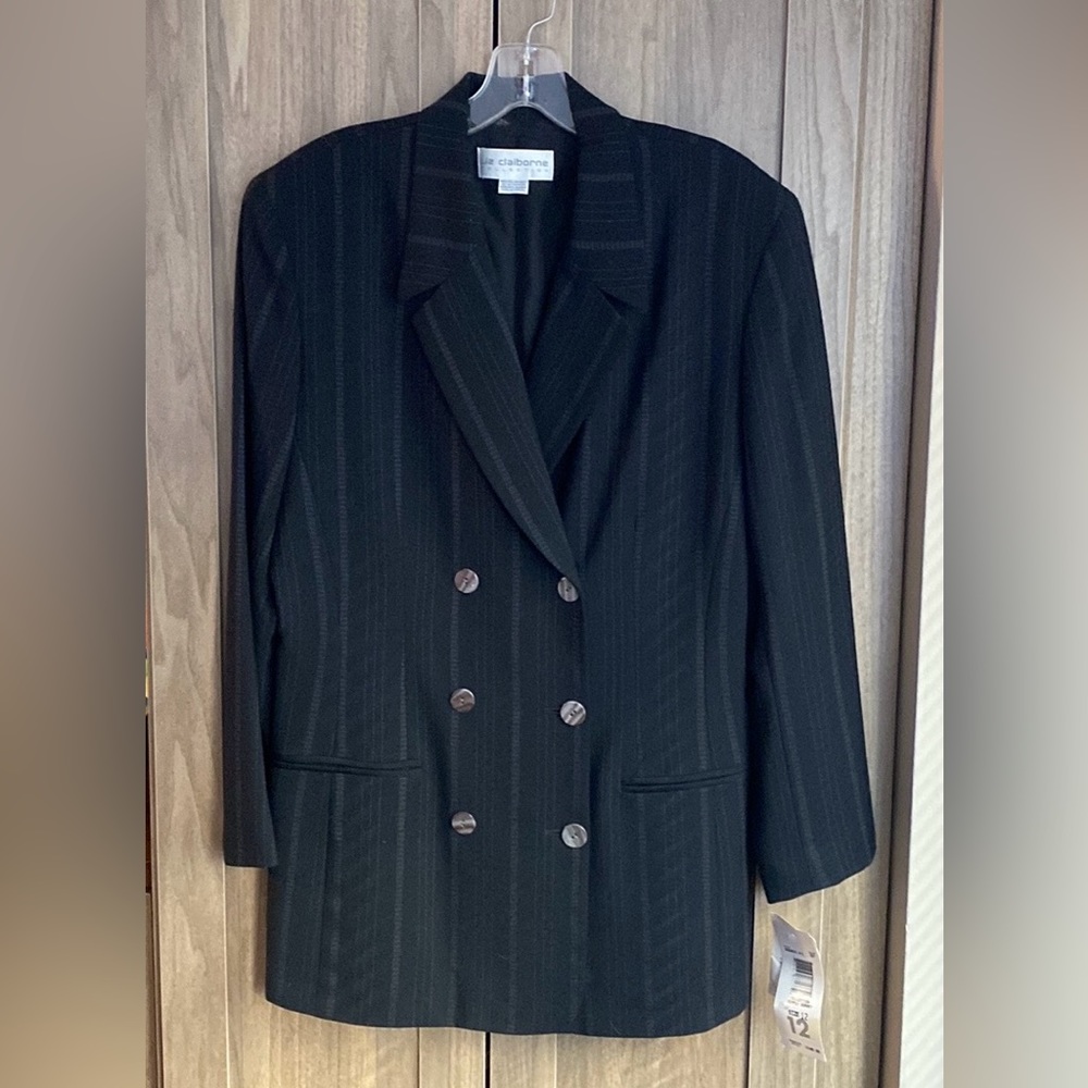 NWT! Liz Claiborne Black Wool Blazer / Size 12